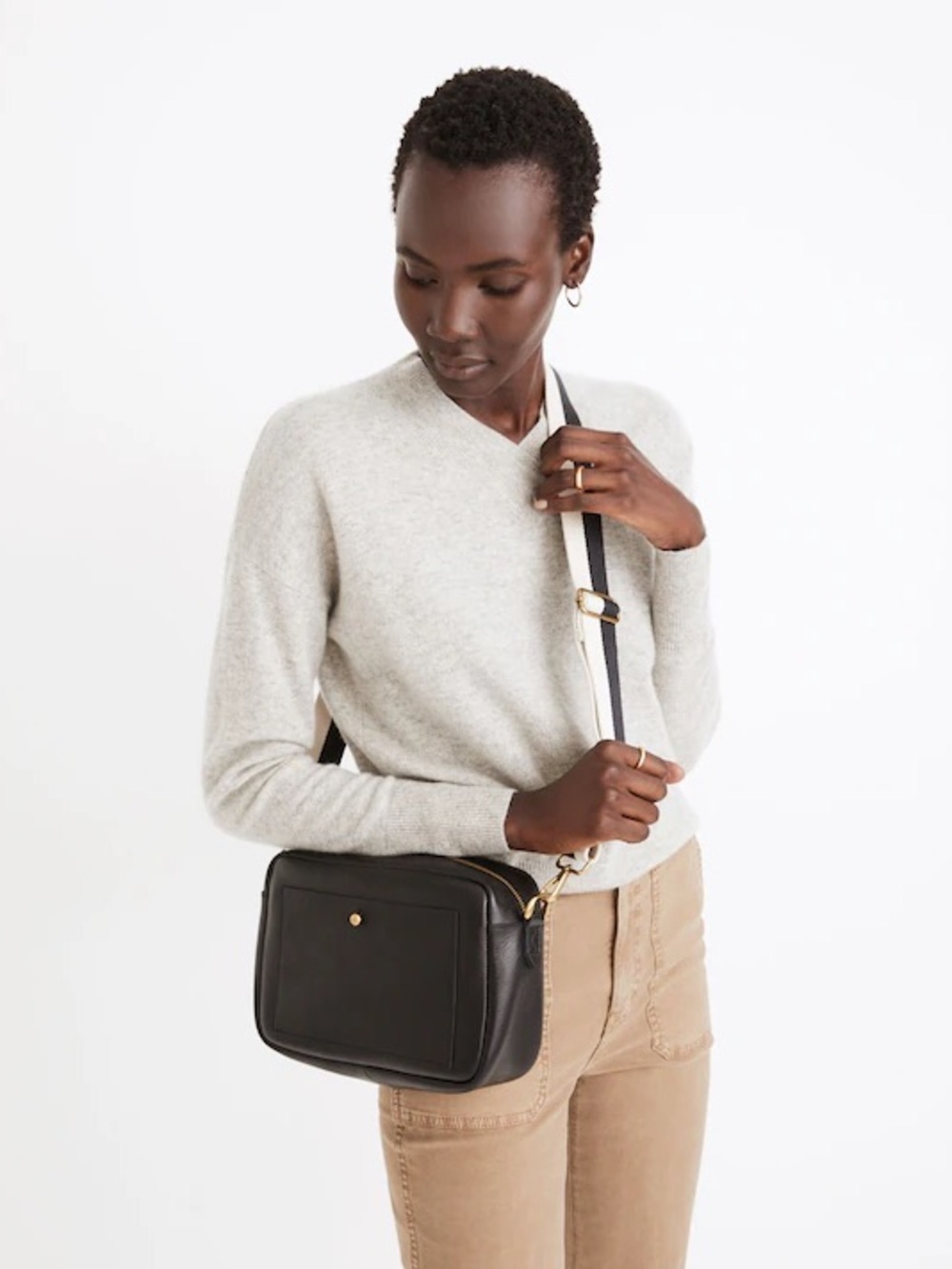 Madewell Cashmere V-Neck Sweater Tan/XXS